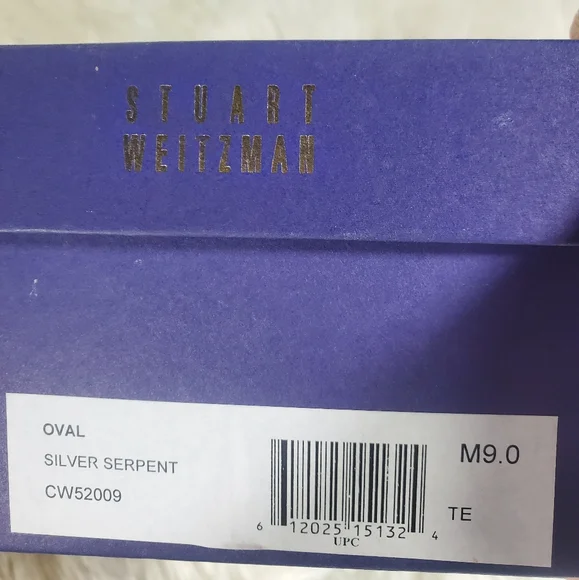 STUART WEITZMAN SILVER SERPENT LOW HEEL SANDAL - Picture 7 of 8